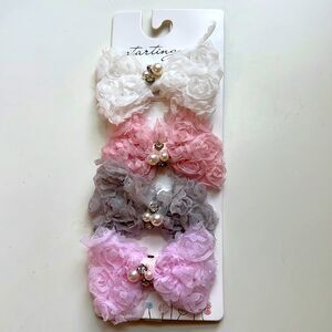 Starting Out 4 Piece Lace Barette Set